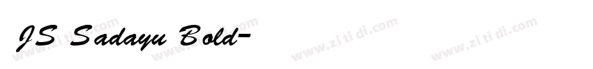  JS Sadayu Bold字体转换